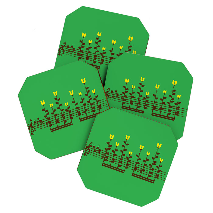 Music notes garden Coaster Gallery Image 1