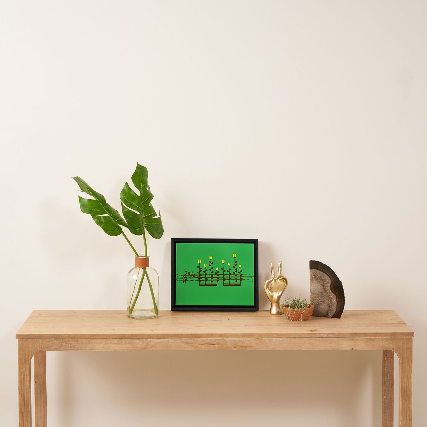Music notes garden Framed Canvas Print Gallery Image 4