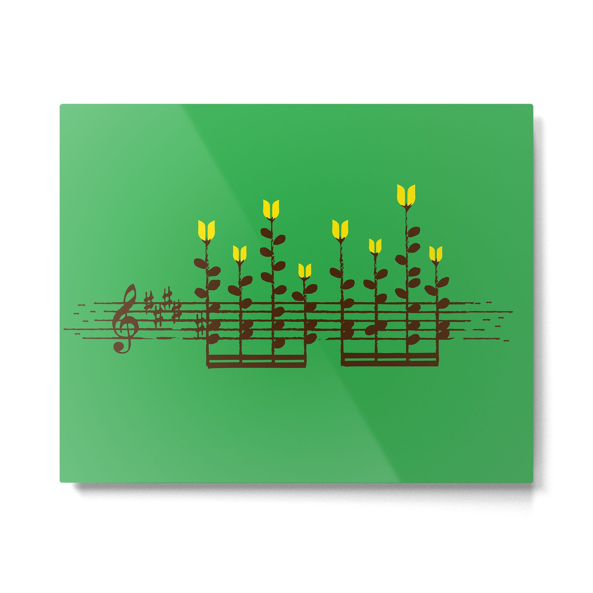 Music notes garden Metal Print Gallery Image 4