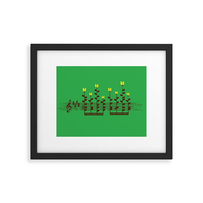 Music notes garden Framed Art Print Gallery Image 5