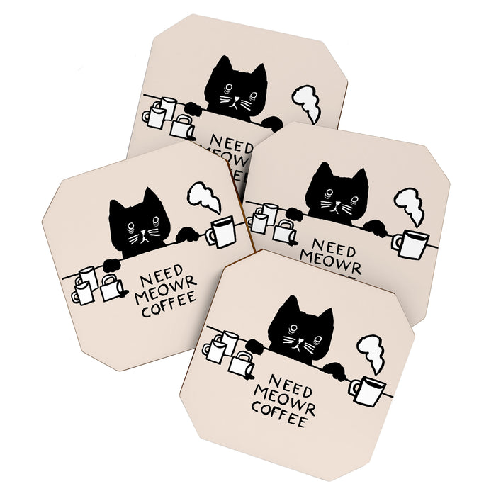 Need meowr coffee Coaster Gallery Image 1