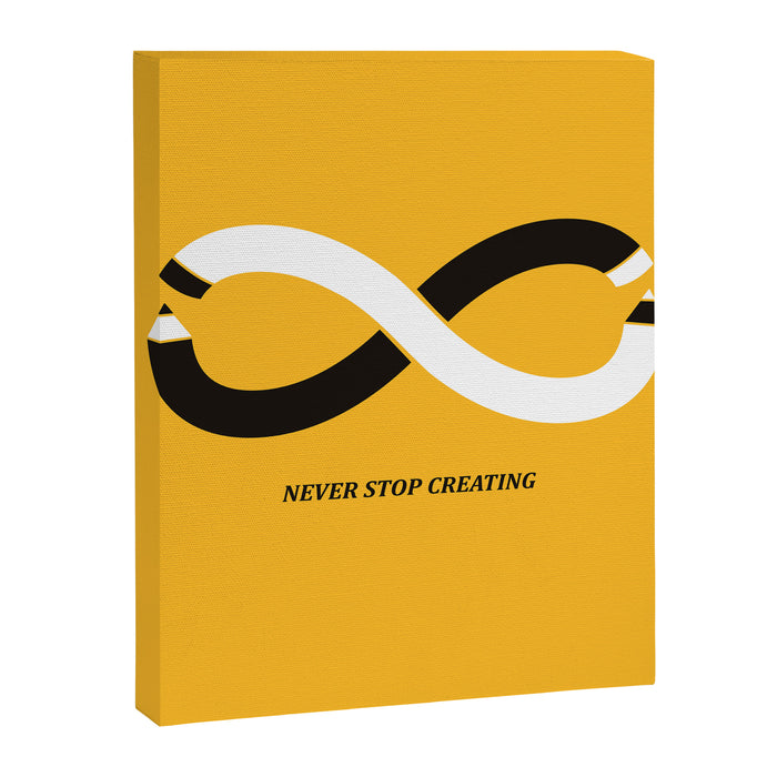 Never stop creating (the infinity pencil) Canvas Print Gallery Image 1