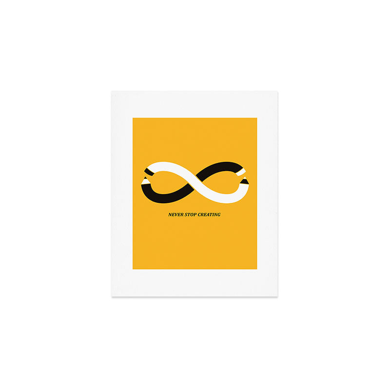Never stop creating (the infinity pencil) Art Print Gallery Image 1