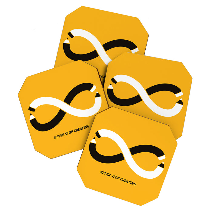 Never stop creating (the infinity pencil) Coaster Gallery Image 1