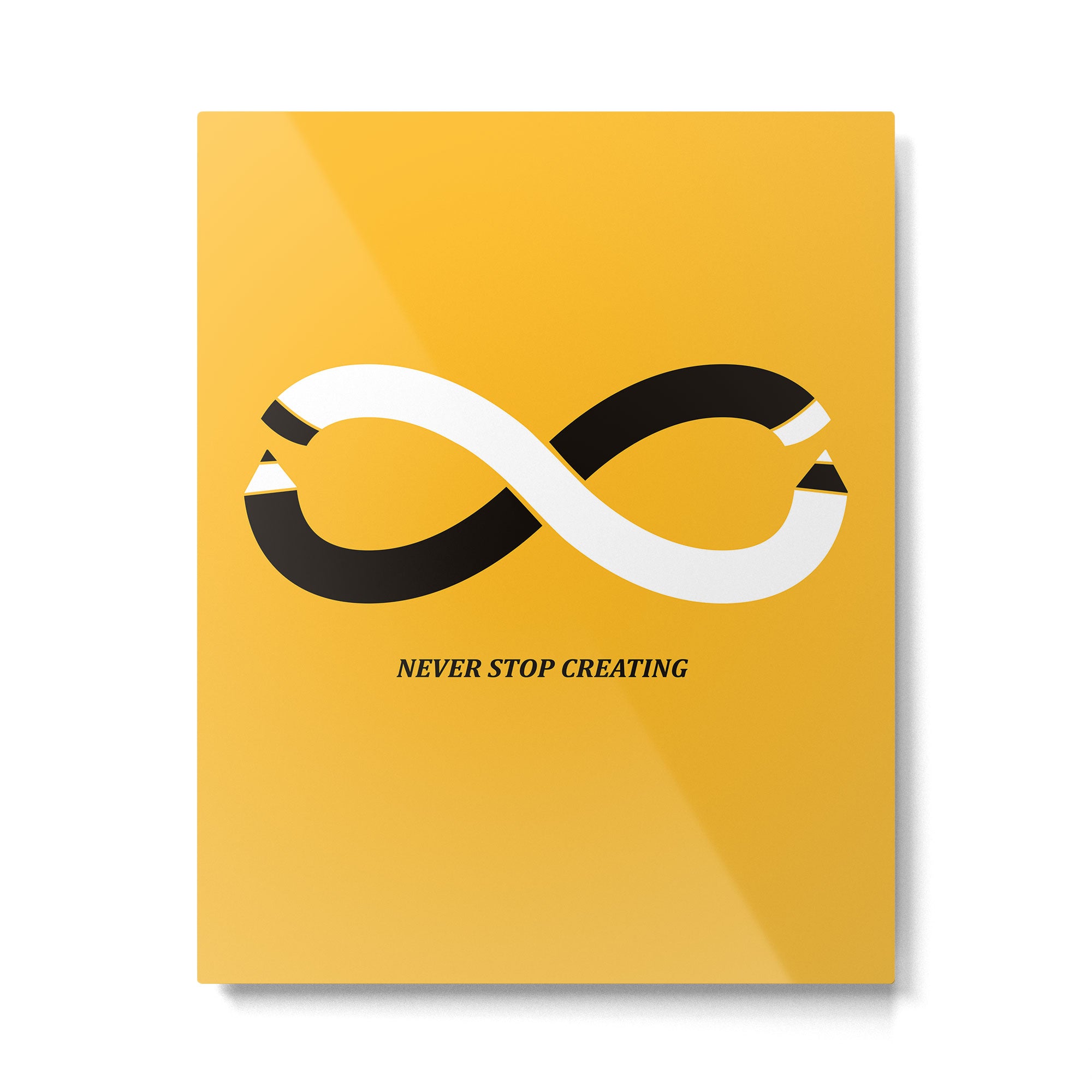 Never stop creating (the infinity pencil) Metal Print Gallery Image 4
