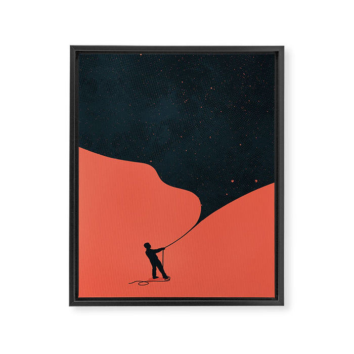 Night fills up the sky Framed Canvas Print Gallery Image 1