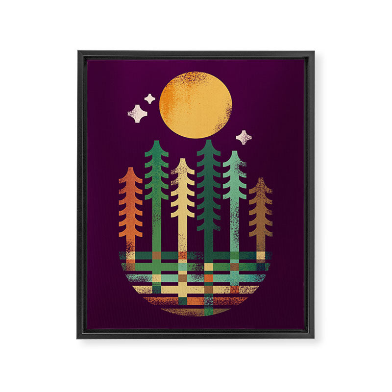 Night in the wood Framed Canvas Print Gallery Image 6