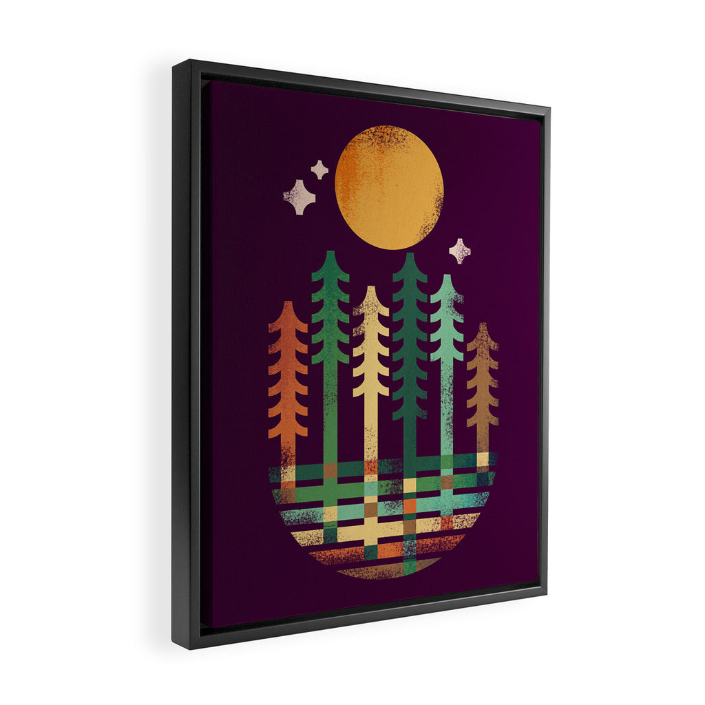 Night in the wood Framed Canvas Print Gallery Image 2