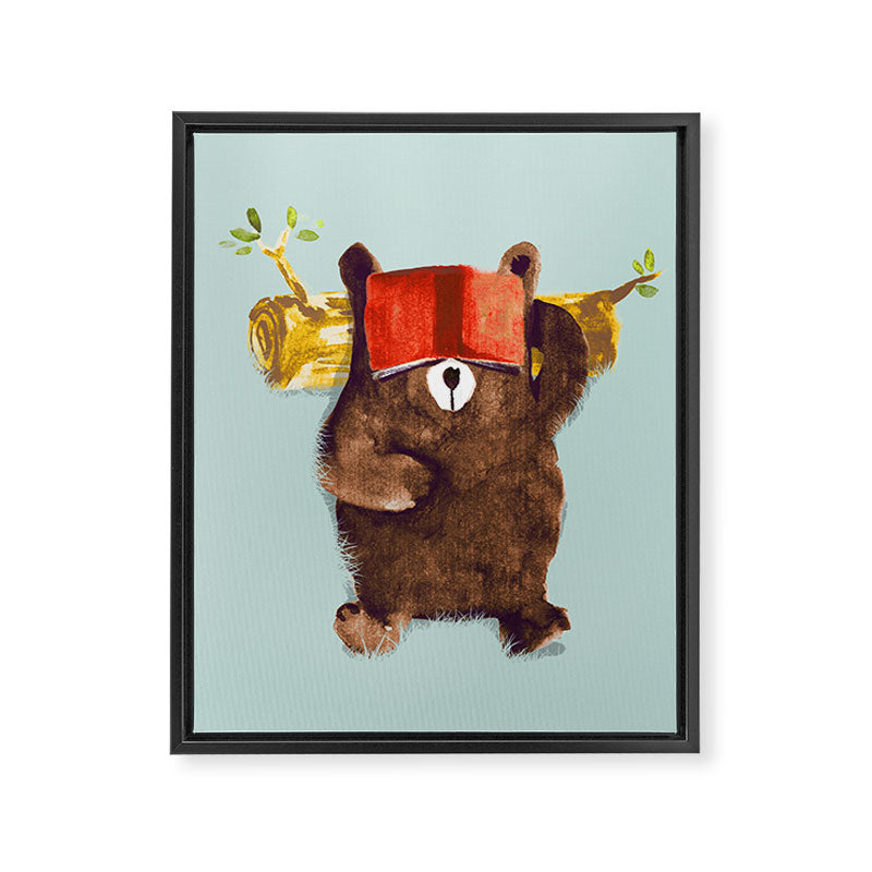 No Care Bear - My Sleepy Pet Framed Canvas Print Gallery Image 6