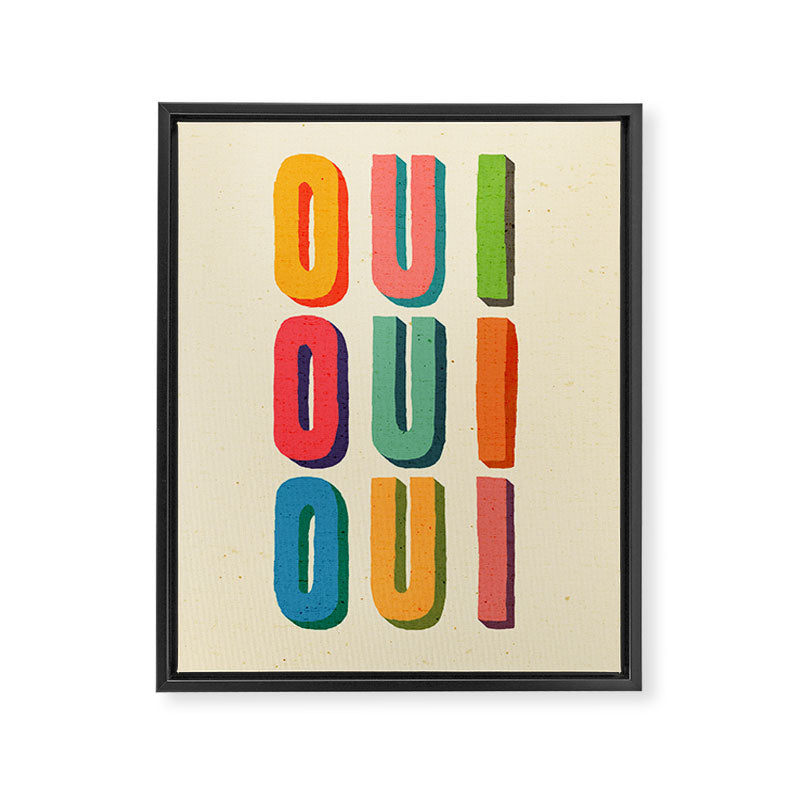 Oui oui oui Framed Canvas Print Gallery Image 6