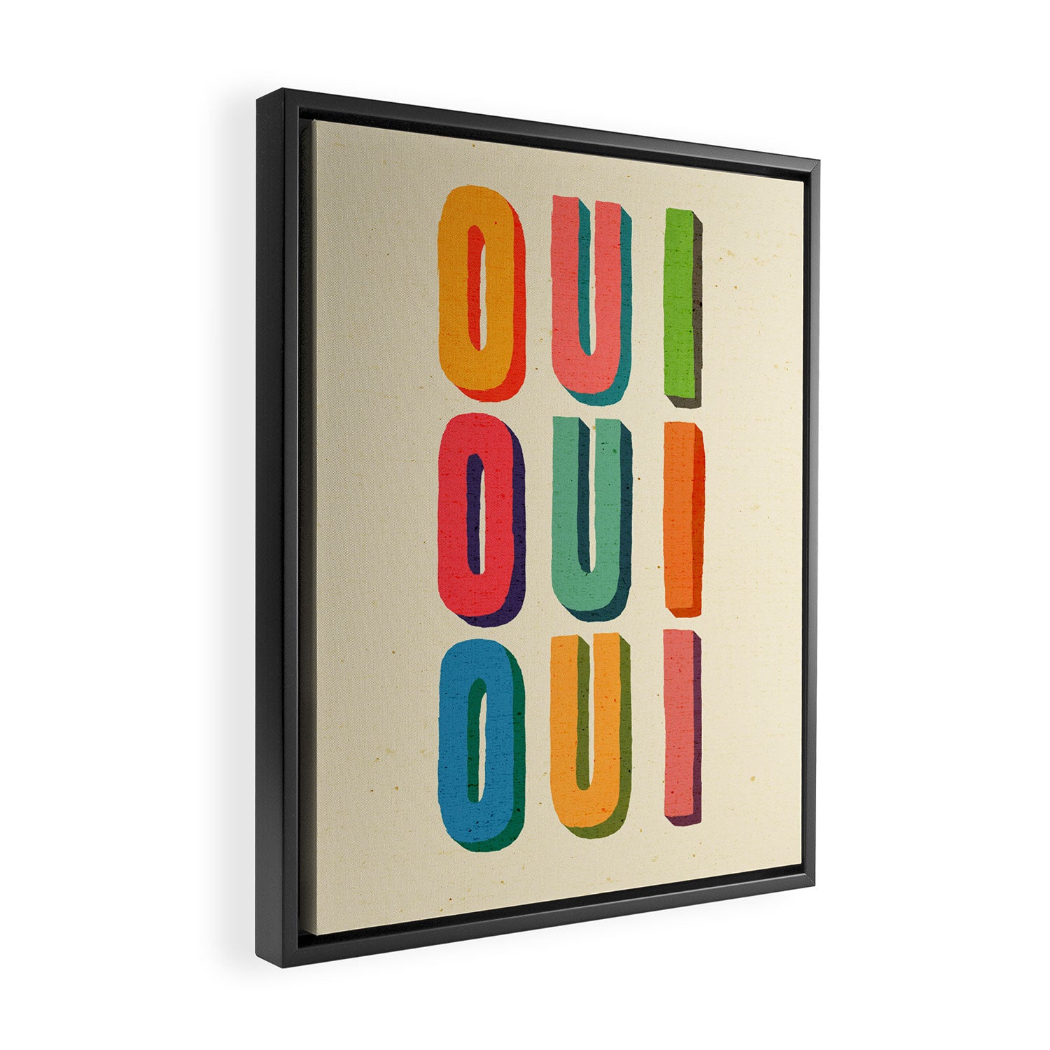 Oui oui oui Framed Canvas Print Gallery Image 2