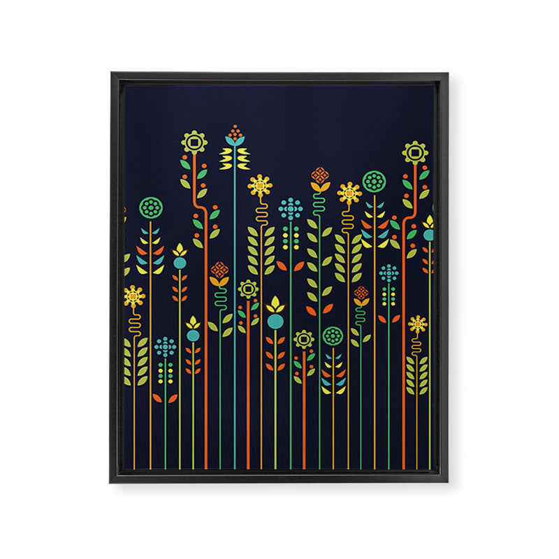 Overgrown flowers Framed Canvas Print Gallery Image 6
