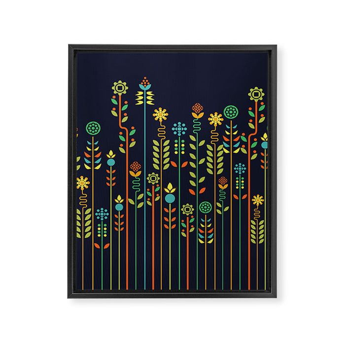 Overgrown flowers Framed Canvas Print Gallery Image 1