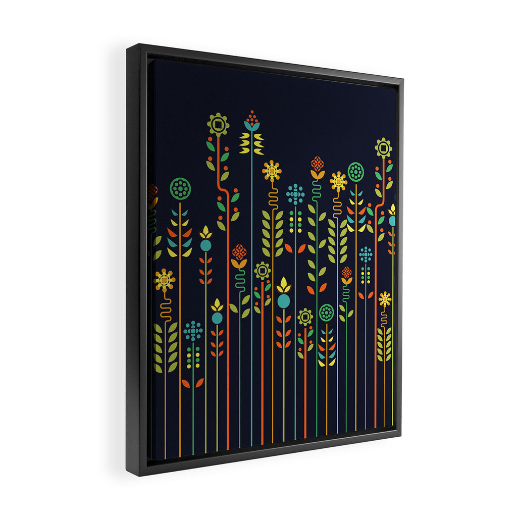 Overgrown flowers Framed Canvas Print Gallery Image 2