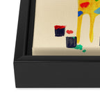 Paint by number giraffe Framed Canvas Print Gallery Image 3