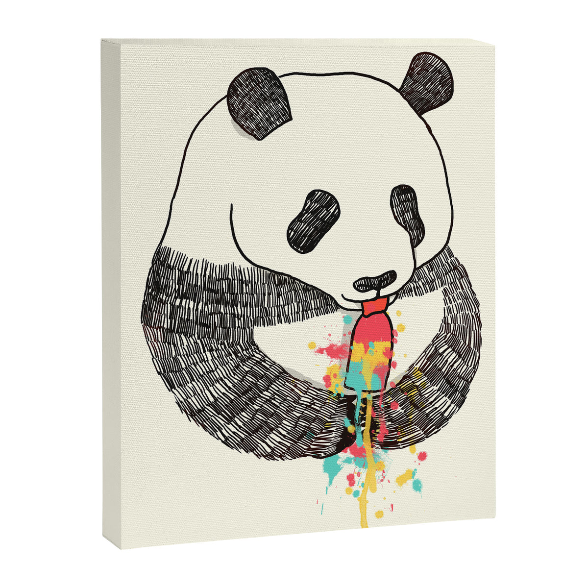 Panda Loves Ice Cream Canvas Print Gallery Image 6