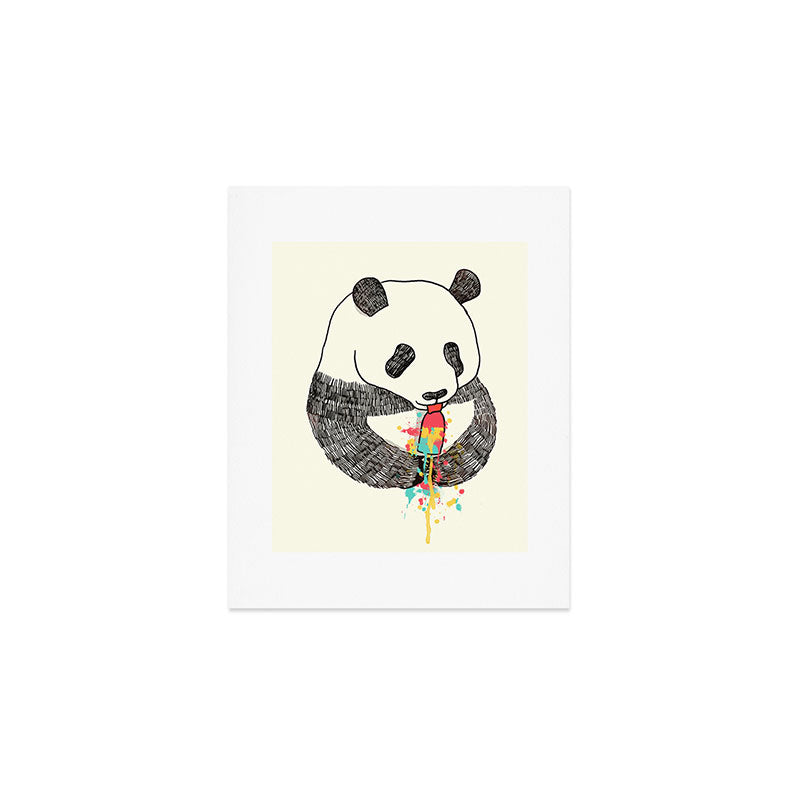 Panda Loves Ice Cream Art Print Gallery Image 1