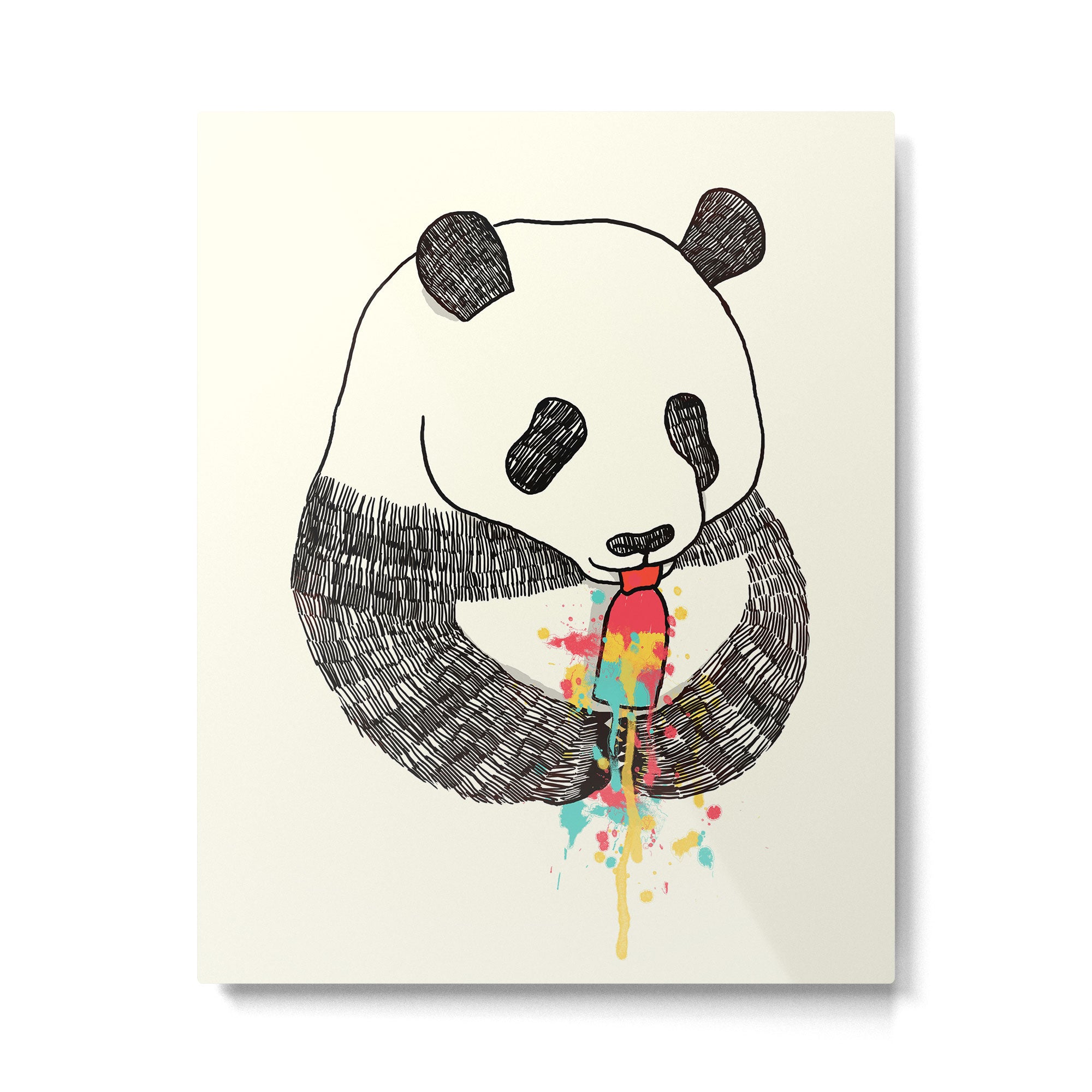 Panda Loves Ice Cream Metal Print Gallery Image 4