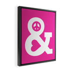 Peace and Love (pink edition) Framed Canvas Print Gallery Image 2