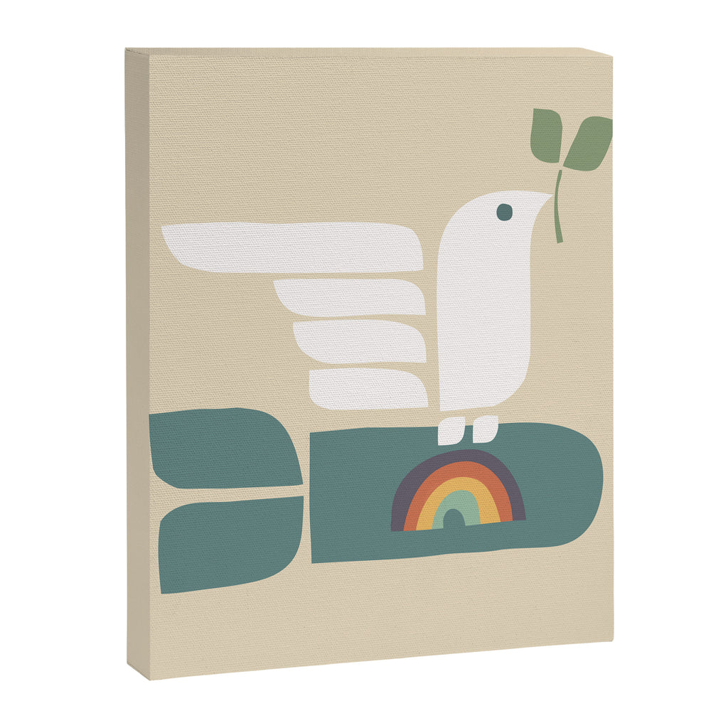 Peace dove and rainbow bomb Canvas Print Gallery Image 8