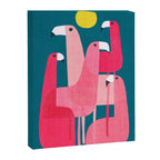 Pink flamingoes Canvas Print Gallery Image 6