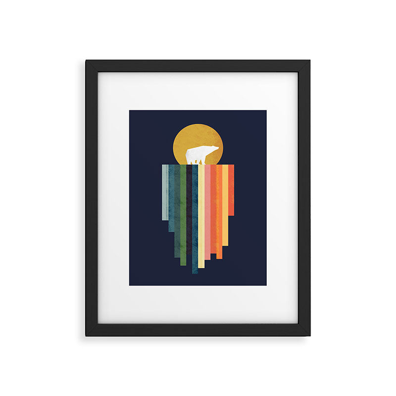 Polar bear on ice cream Framed Art Print Gallery Image 5