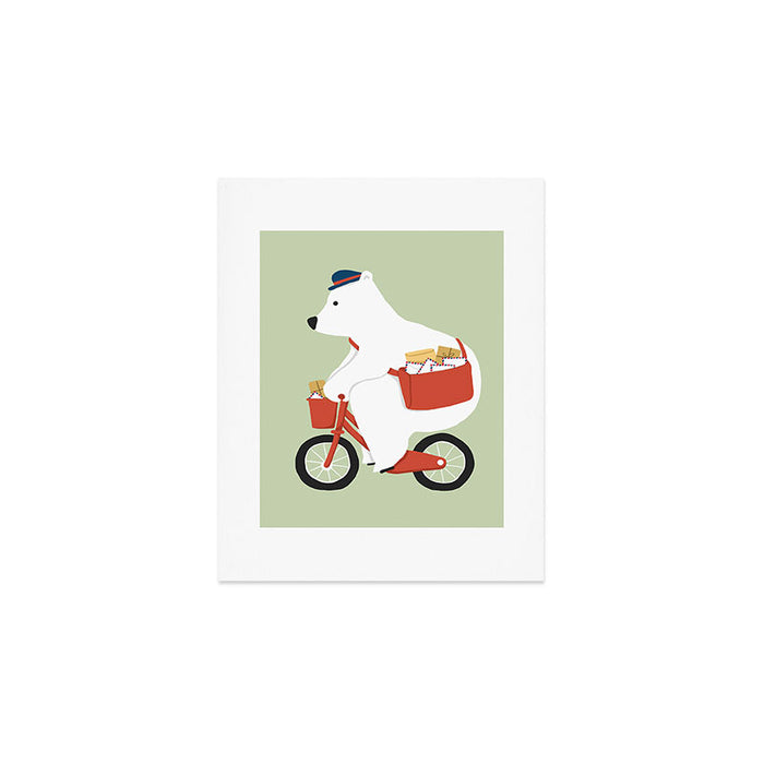 Polar bear postal express Art Print Gallery Image 1