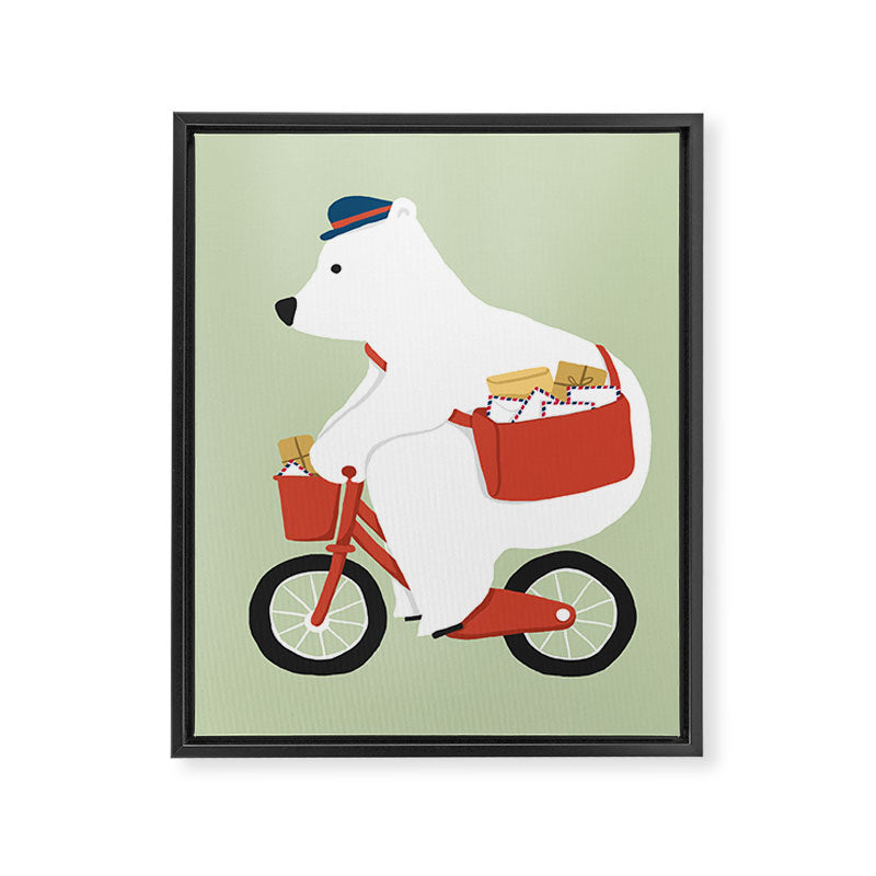 Polar bear postal express Framed Canvas Print Gallery Image 6