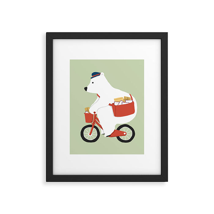 Polar bear postal express Framed Art Print Gallery Image 1
