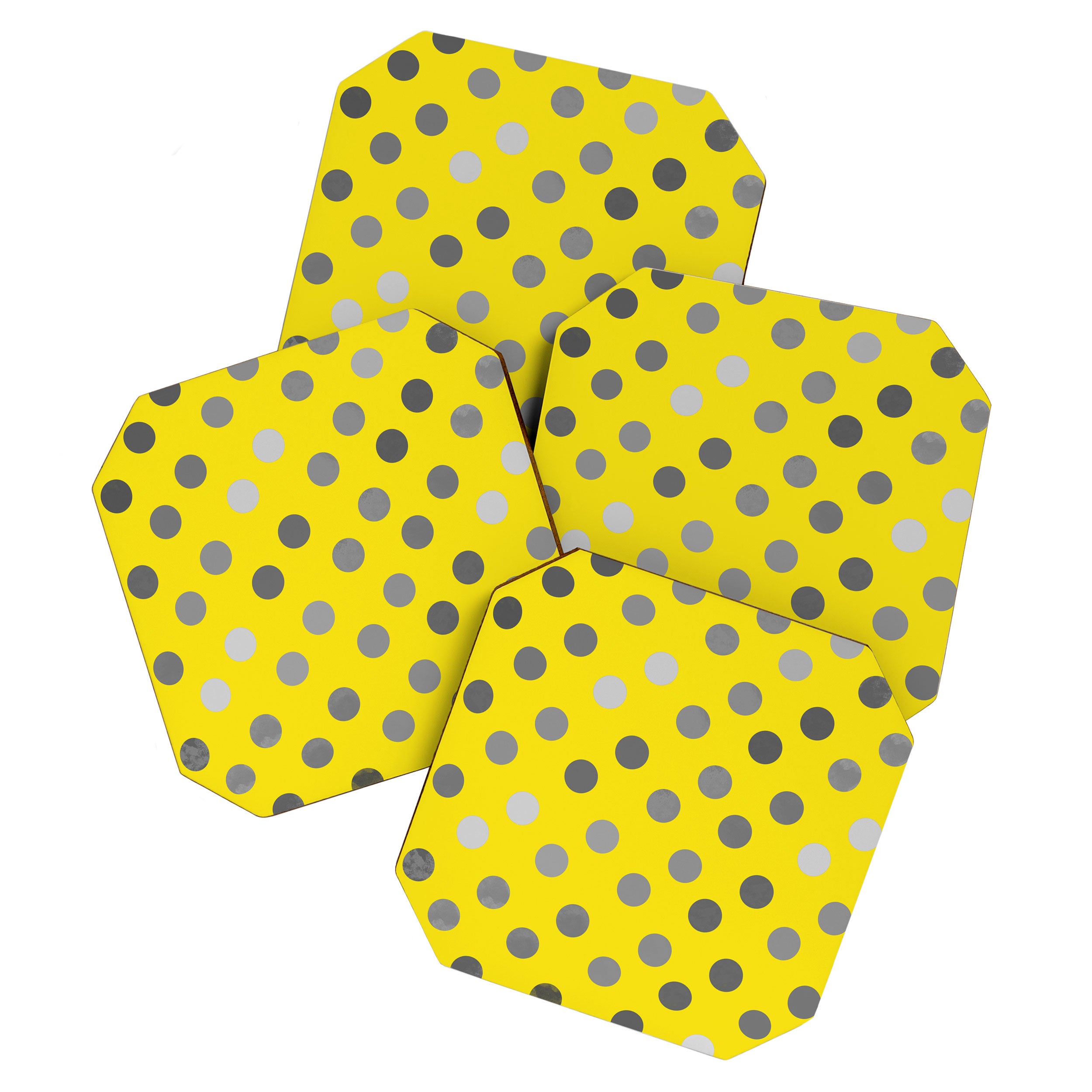 Polka Proton Yellow Coaster Gallery Image 1