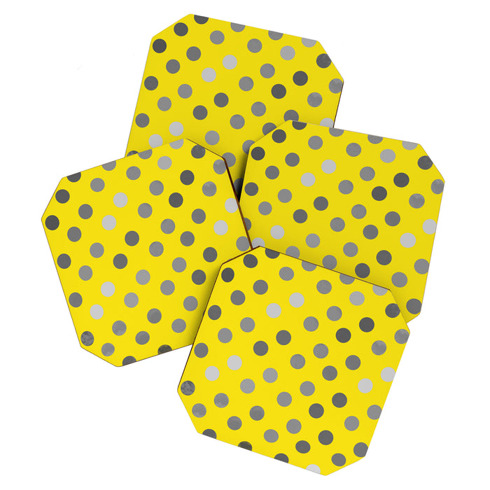 Polka Proton Yellow Coaster Gallery Image 1