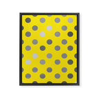 Polka Proton Yellow Framed Canvas Print Gallery Image 8