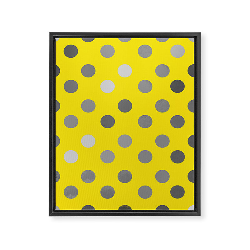 Polka Proton Yellow Framed Canvas Print Gallery Image 8
