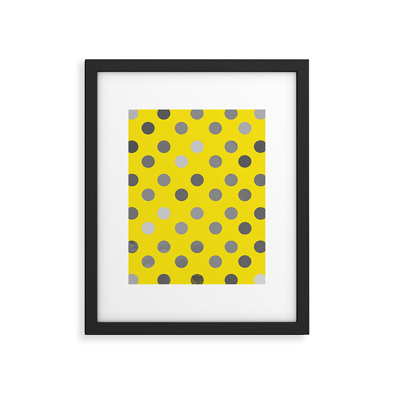 Polka Proton Yellow Framed Art Print Gallery Image 6