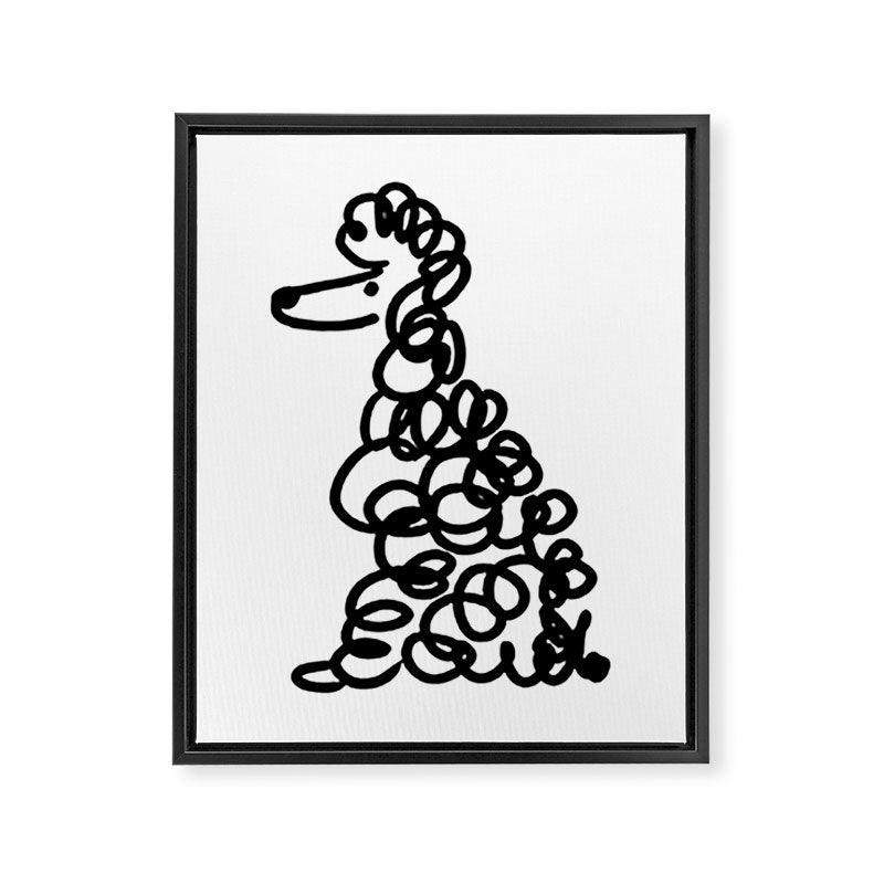 Poodle Framed Canvas Print Gallery Image 6