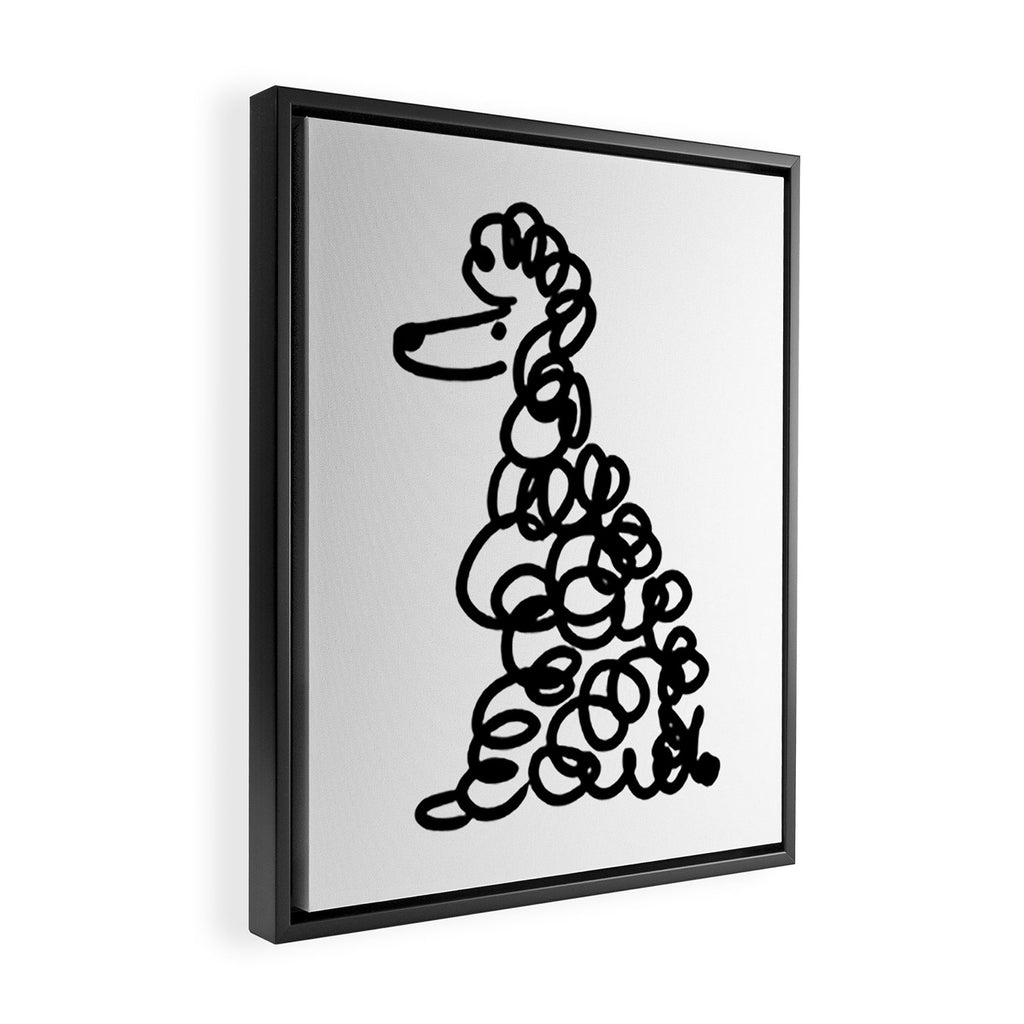 Poodle Framed Canvas Print Gallery Image 2