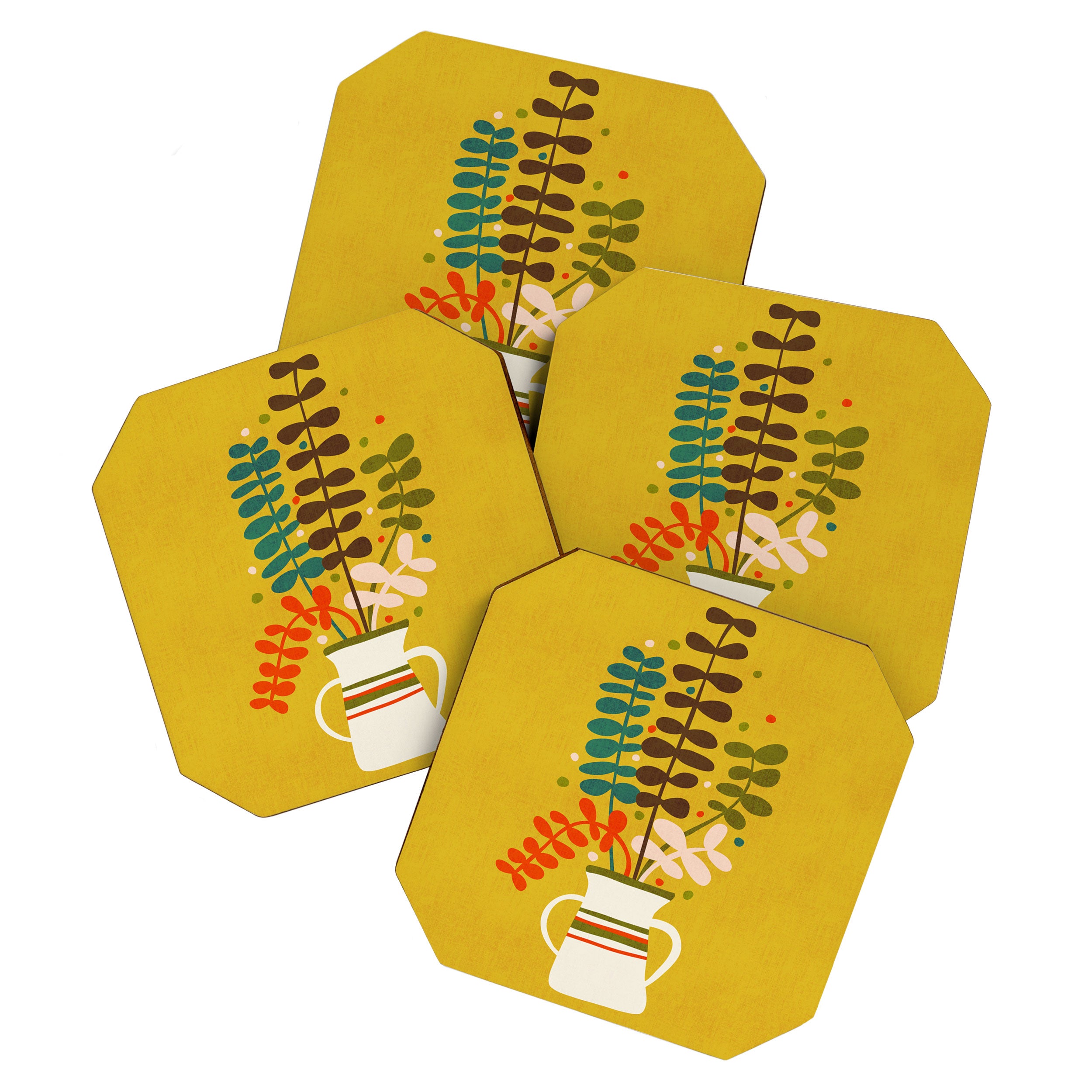 Potted Leaves Coaster Gallery Image 1