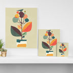 Potted plant with a bird Canvas Print Gallery Image 3