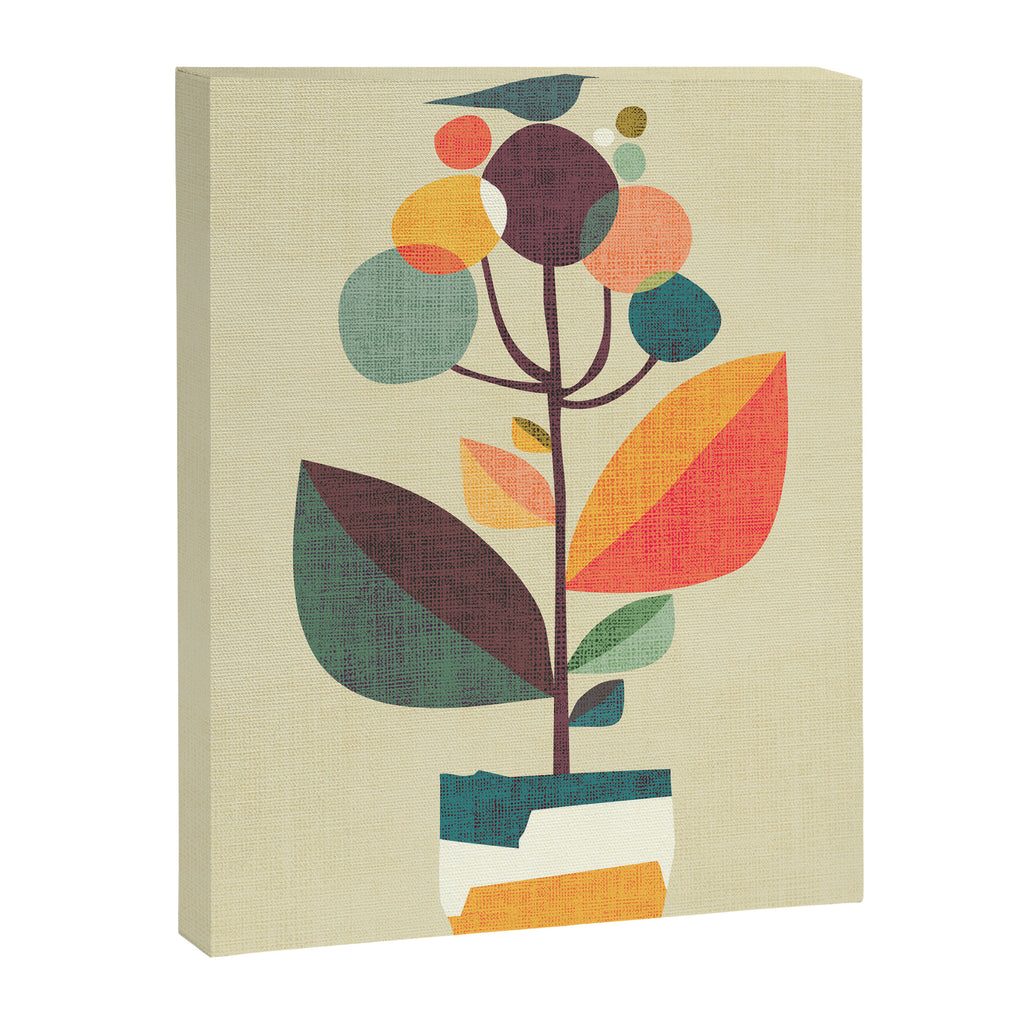 Potted plant with a bird Canvas Print Gallery Image 6
