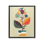 Potted plant with a bird Framed Canvas Print Gallery Image 6