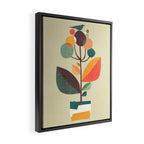 Potted plant with a bird Framed Canvas Print Gallery Image 2