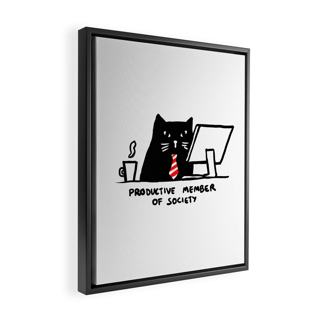 Productive member of society Framed Canvas Print Gallery Image 2