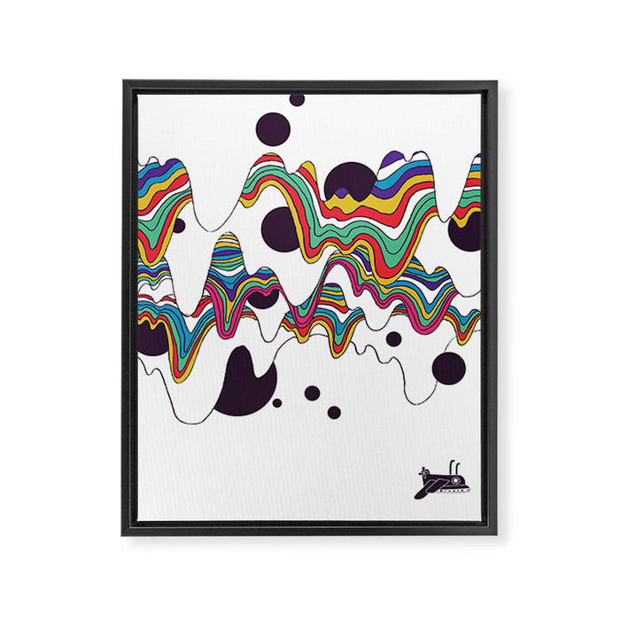 Psychedelic Planet Framed Canvas Print Gallery Image 1