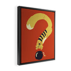Question Mark (Curiosity Kills The Cat) Framed Canvas Print Gallery Image 2