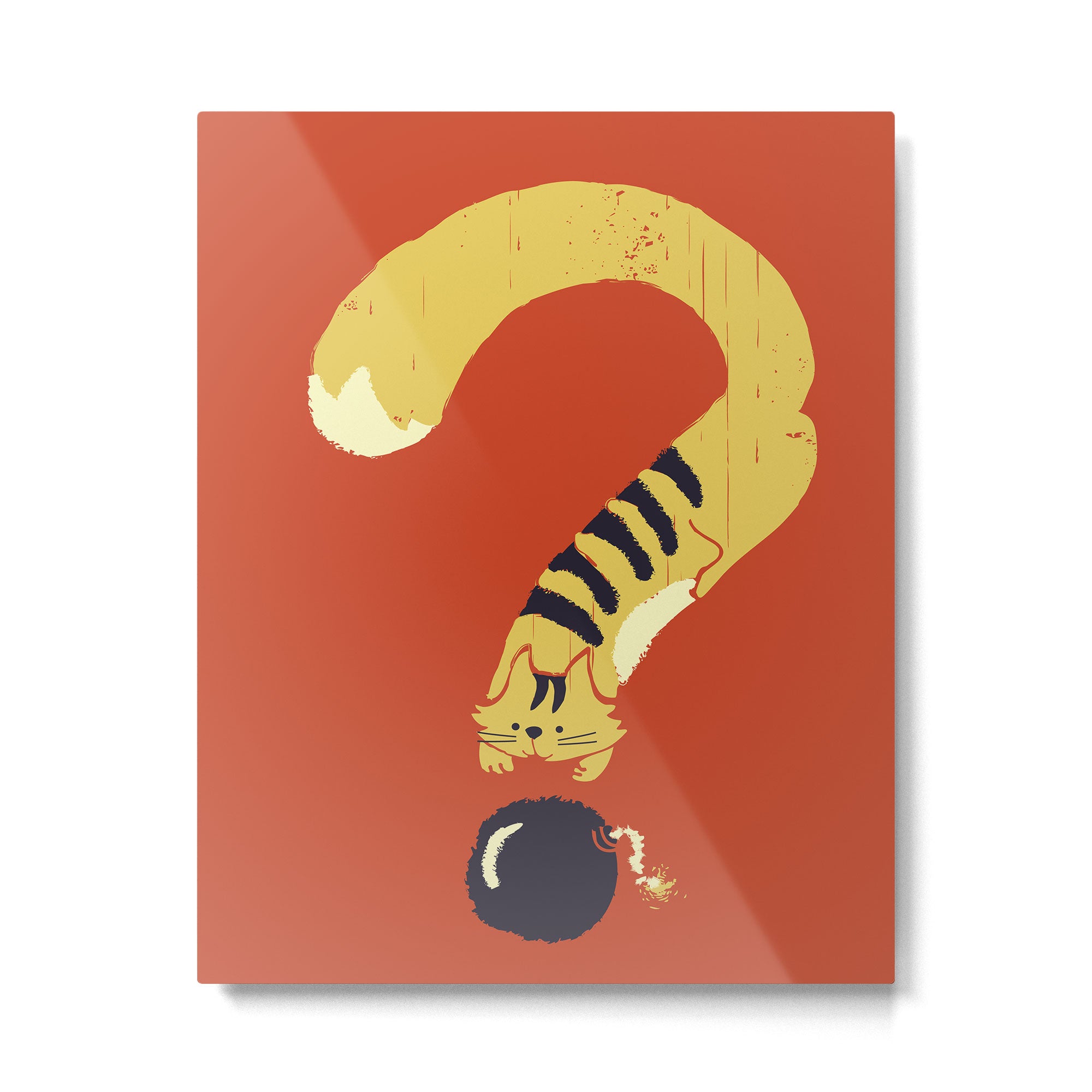 Question Mark (Curiosity Kills The Cat) Metal Print Gallery Image 4