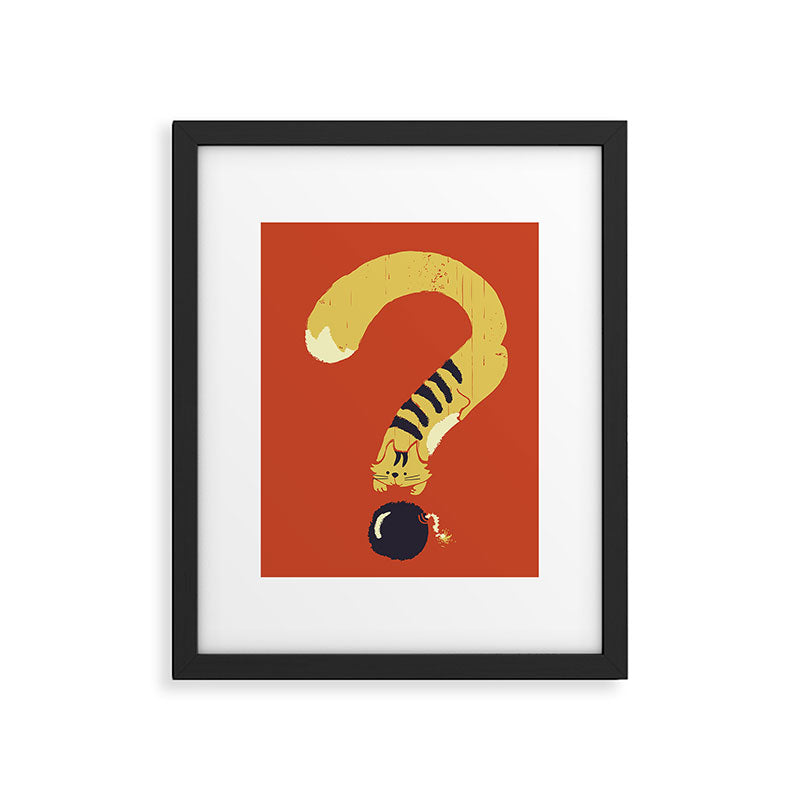 Question Mark (Curiosity Kills The Cat) Framed Art Print Gallery Image 5