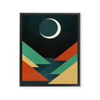 Quiet stream under crescent moon Framed Canvas Print Gallery Image 6