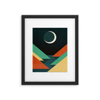 Quiet stream under crescent moon Framed Art Print Gallery Image 5