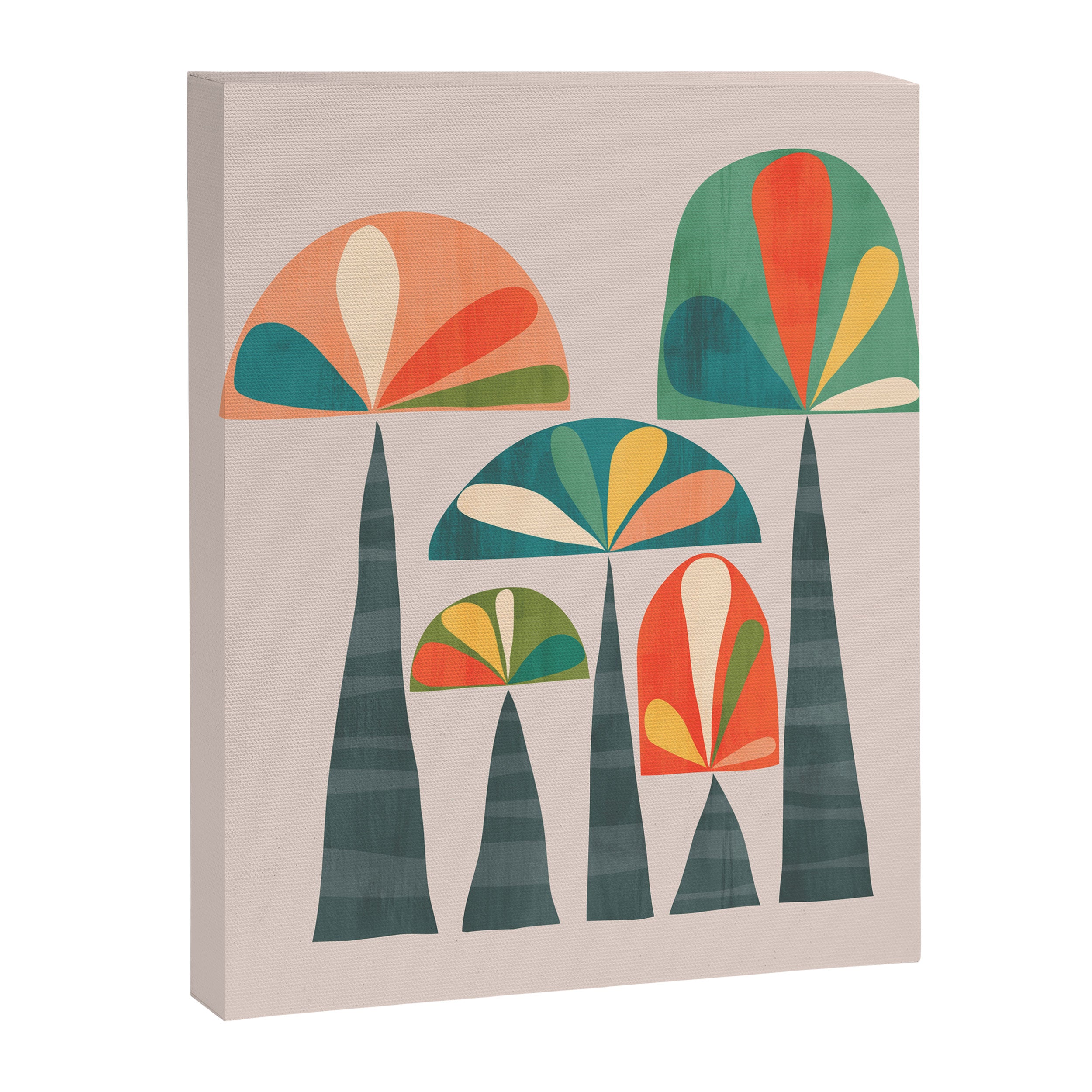 Quirky retro palm trees Canvas Print Gallery Image 6