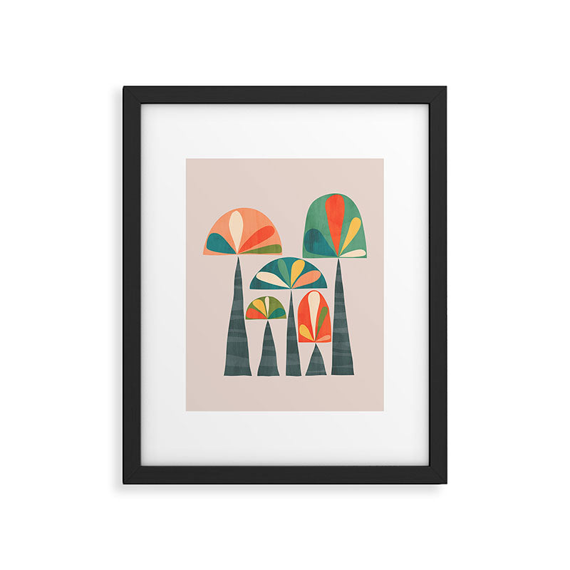 Quirky retro palm trees Framed Art Print Gallery Image 5
